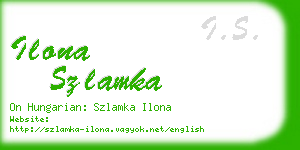 ilona szlamka business card